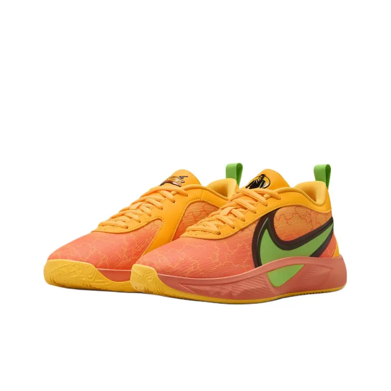 Nike Giannis Freak 6 Anti Slip Wear Resistant Low Top Children's Basketball Shoes Orange Yellow Unisex-2