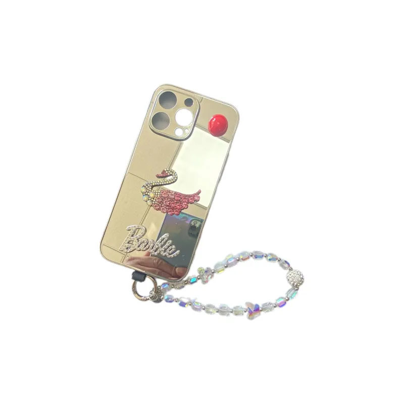 CORBELLATI ABS+PC Material Shiwalo Mirror Finish Swan Phone Cases Compatible With Apple IPhone 12/13/14/15/16/Pro/Mac-17