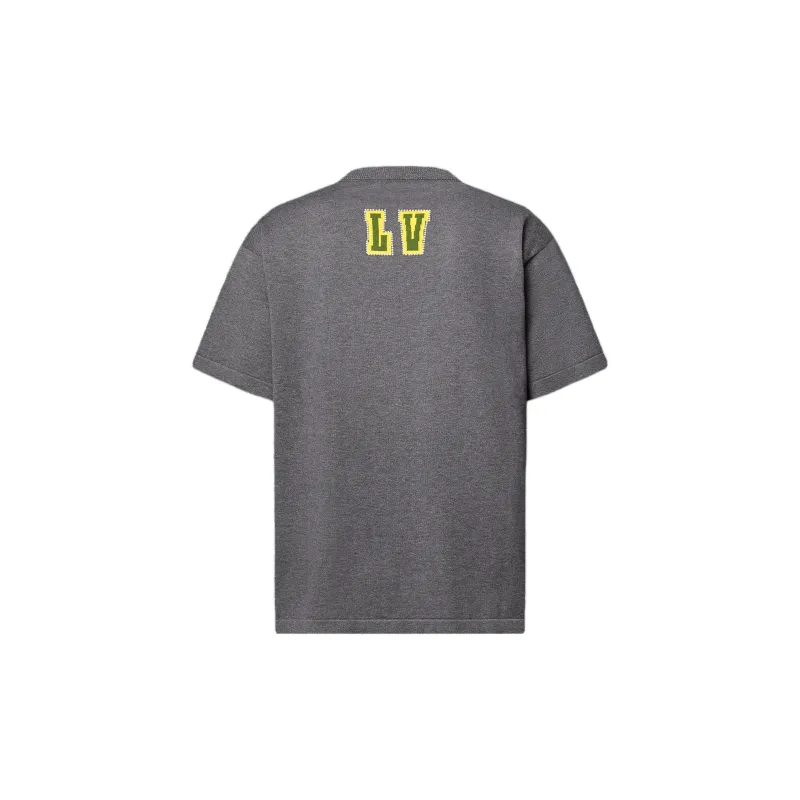 LOUIS VUITTON Embellished Short Sleeved Cotton Crewneck-1