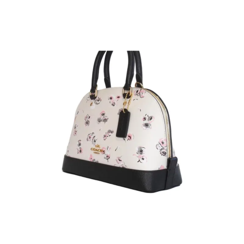 COACH Sierra Coated Canvas Dome Bag Handbag Shoulder Bag Crossbody Bag Mini Women's White Black-2