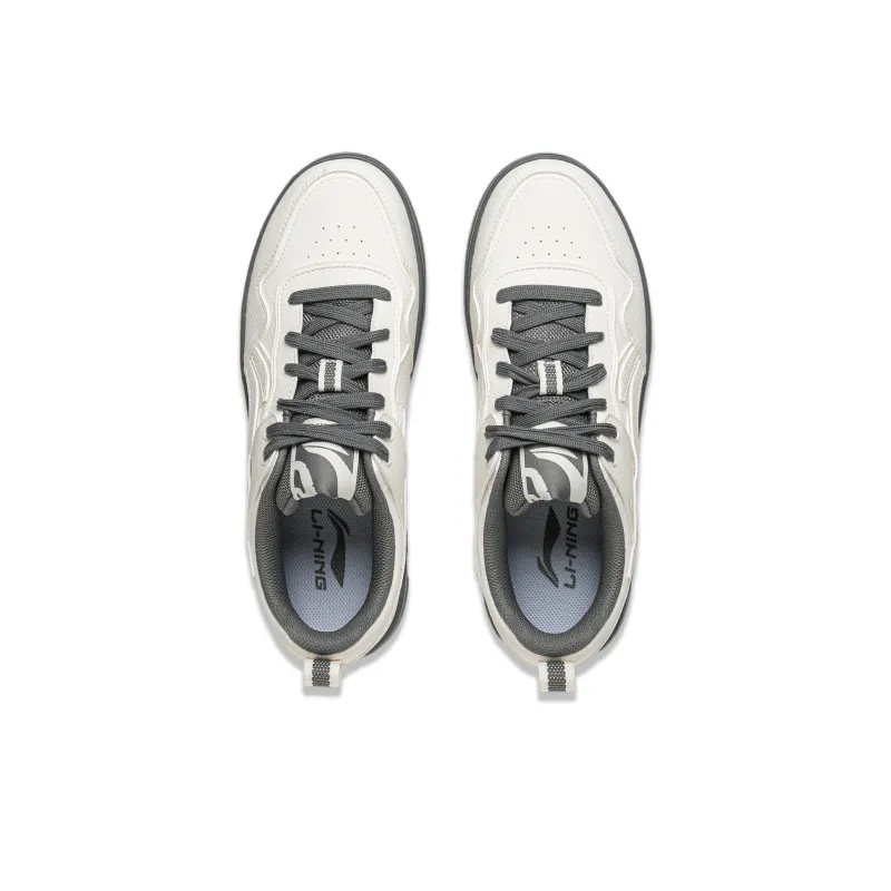 LiNing Qingyun Cyan Cloud Anti-Slip And Wear-Resistant Breathable Low-Top Skateboard Shoes Men's White-3
