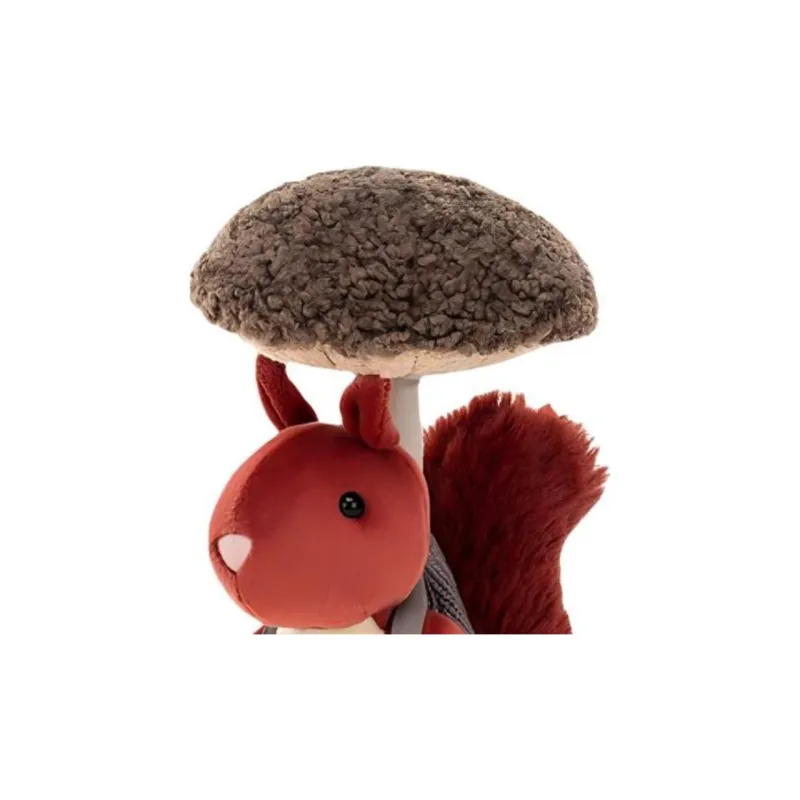 JELLYCAT Forest Animal Collection Mushroom Picking Little Squirrel Dolls Plush Doll 20cm High-2