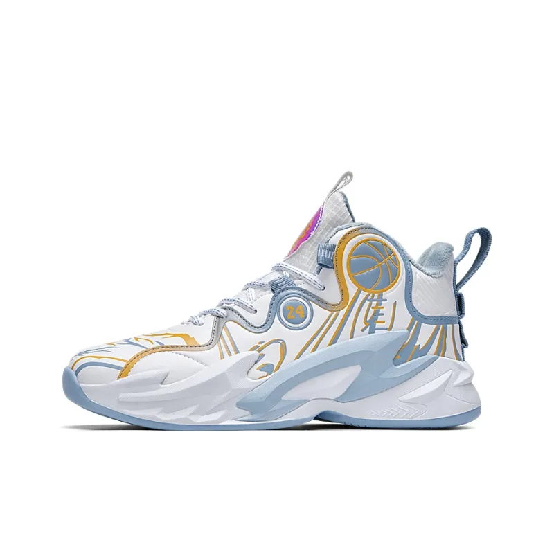 Black tailed Deer Thermal Cushioning Abrasion Resistant Slip Resistant High Top Basketball Shoes Unisex-18