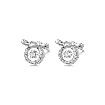 TIDECOLOR Yugui Dog S925 Silver Stud Earrings Women's Silver