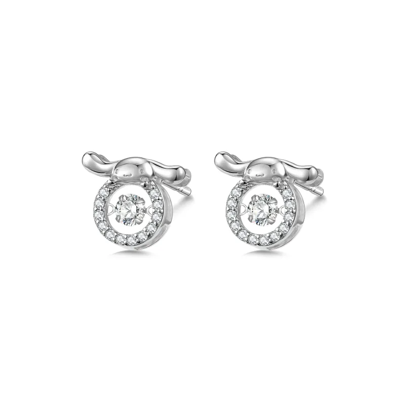 TIDECOLOR Yugui Dog S925 Silver Stud Earrings Women's Silver-0