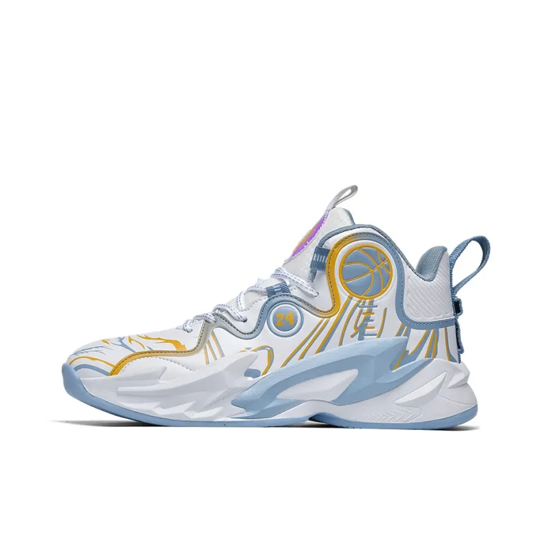 Black tailed Deer Thermal Cushioning Abrasion Resistant Slip Resistant High Top Basketball Shoes Unisex-0