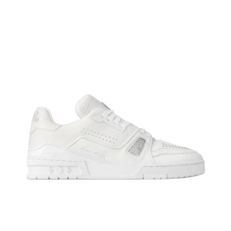 LOUIS VUITTON Trainer 2025 Spring Men's Collection Low-Top Skateboard Shoes Men's White-1