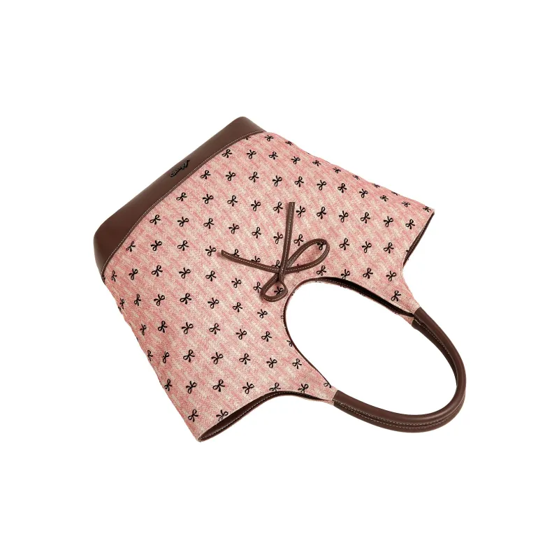 AILUXI Fabric Tote Bag Shopping Bag Shoulder Bags Regular Women's Soft Pink-3