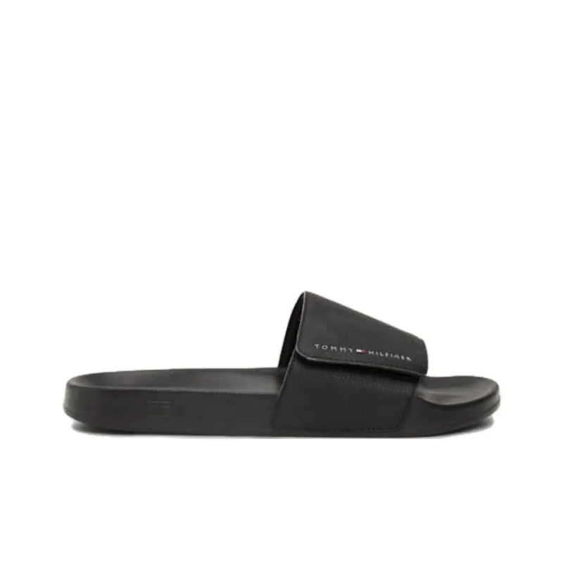 Tommy Hilfiger Abrasion Resistant Slide Slippers Men's Black-1