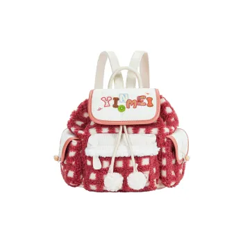 Sound For Life Fabric Handbag Backpack Medium Size Women's Red/Yellow