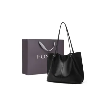 FOXER Cow Leather Tote Bag Shoulder Bag Women's
