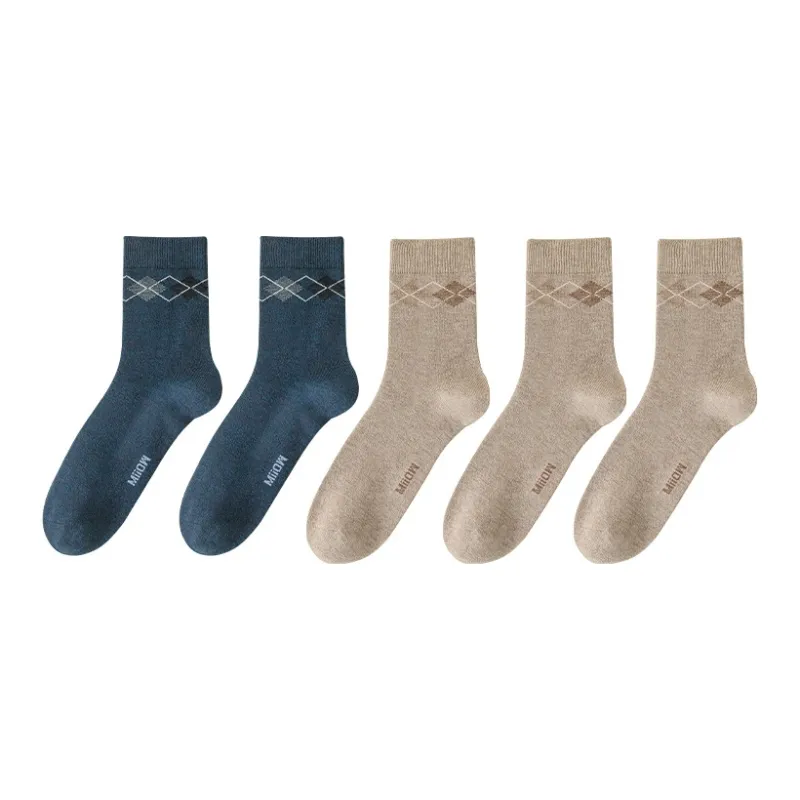 MIIOW Mid Calf Socks Men's 5 Pack-23