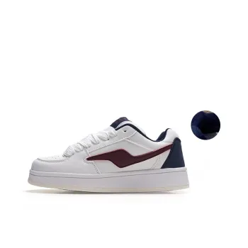 LIANGHUO Thermal Slip Resistant And Abrasion Resistant Low Top Skateboard Shoes Unisex White Blue Red