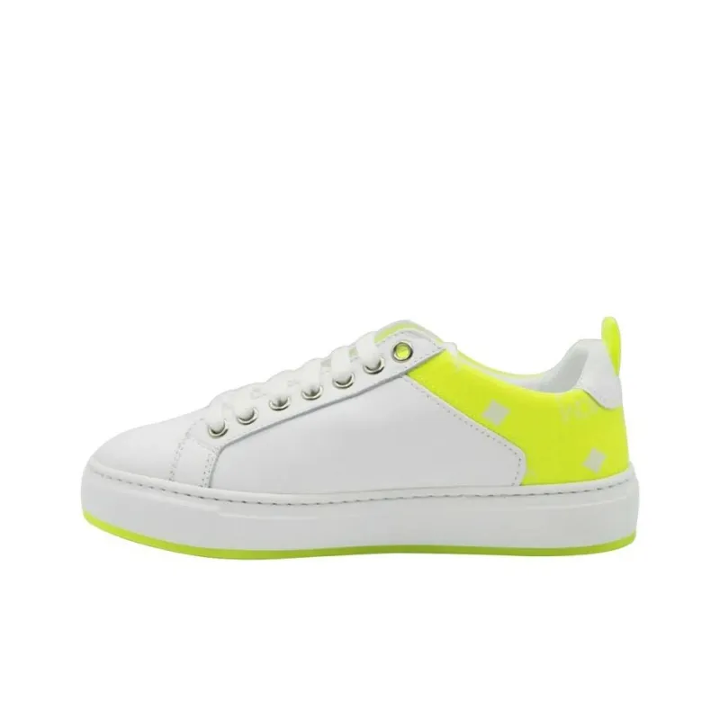 MCM Low Top Skateboard Shoes Women's White-0