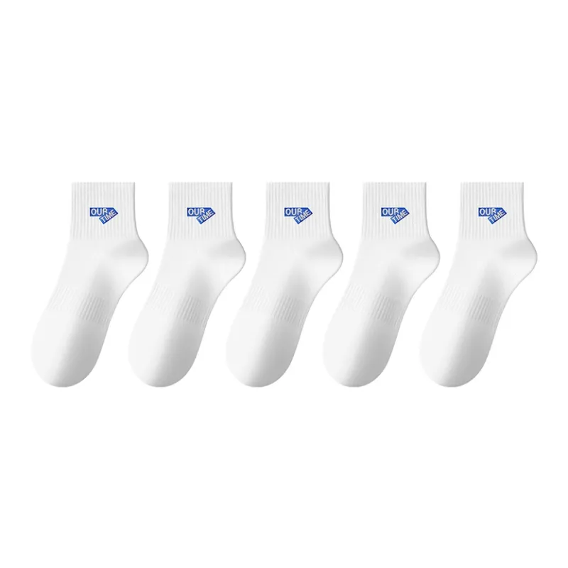H YXIANG Mid Calf Socks Men's 5 Pack-8