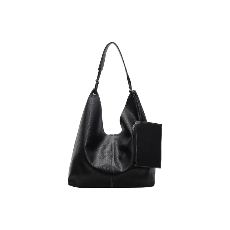 Gerlanx Pu Shoulder Bag Large Size Women's Black Burgundy Khaki Coffee-0