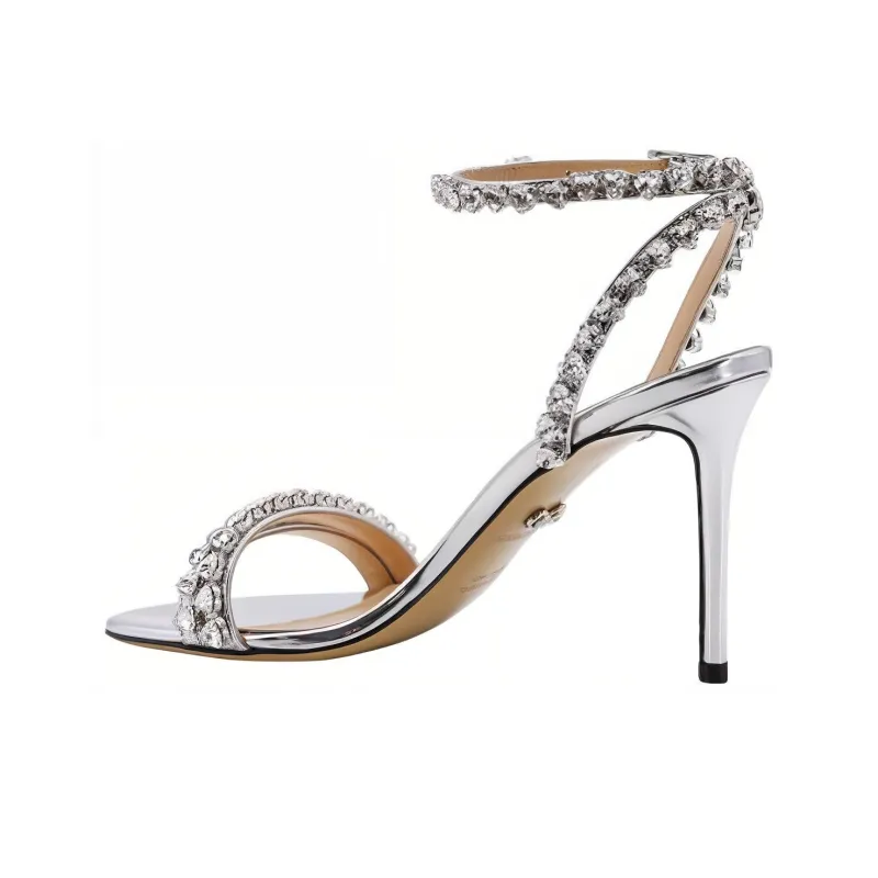 MACH & MACH Audrey 95mm Crystal-embellished Sandals-3