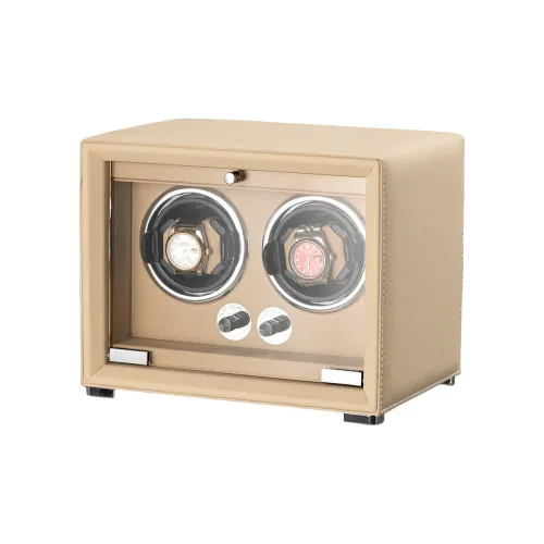 Windtoptime German Leather Collection 2/4 Automatic Watch Winder 4 Digits Watch Winder Orange Black Gray Brown Unisex