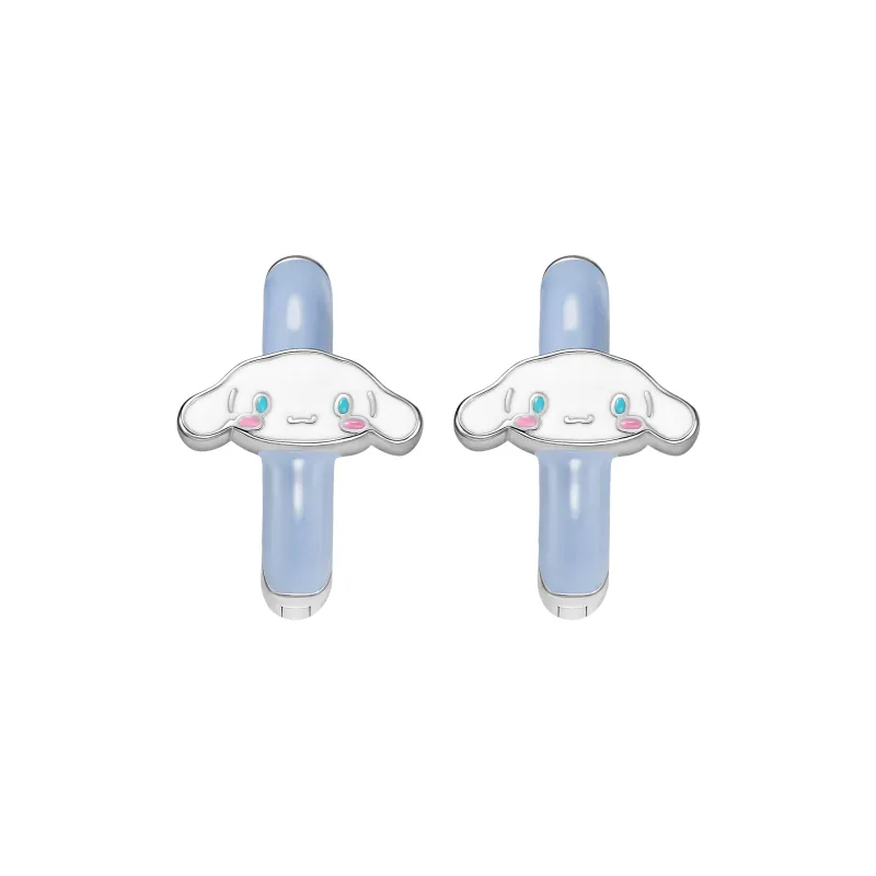 TIDECOLOR Yugui Dog S925 Silver Earrings Women's Blue-1