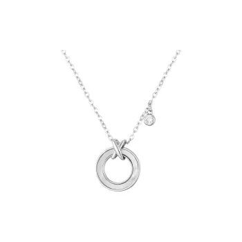 KING OF BLING 925 Sterling Silver, Mother Of Pearl Necklaces Women's Good Luck