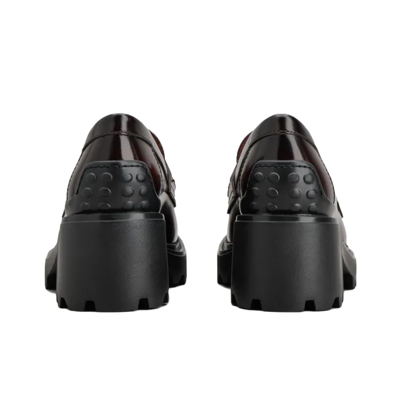 TOD'S Logo Plauqe Slip On Loafers Women's-3