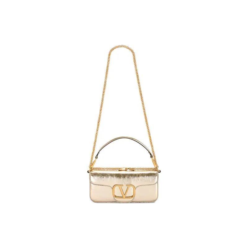 Valentino GARAVANILocò Leather Crossbody One Shoulder Handbags Women's Gold-3