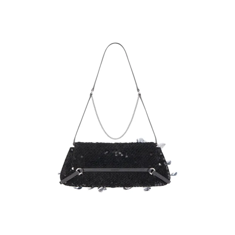 Givenchy Voyou Polyester Clutch Bag Over The Shoulder Small Size Women's Dark Blue-2