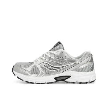 Saucony Ride Millennium Anti Slip Wear Resistant Low Top Running Shoes Unisex Silver White