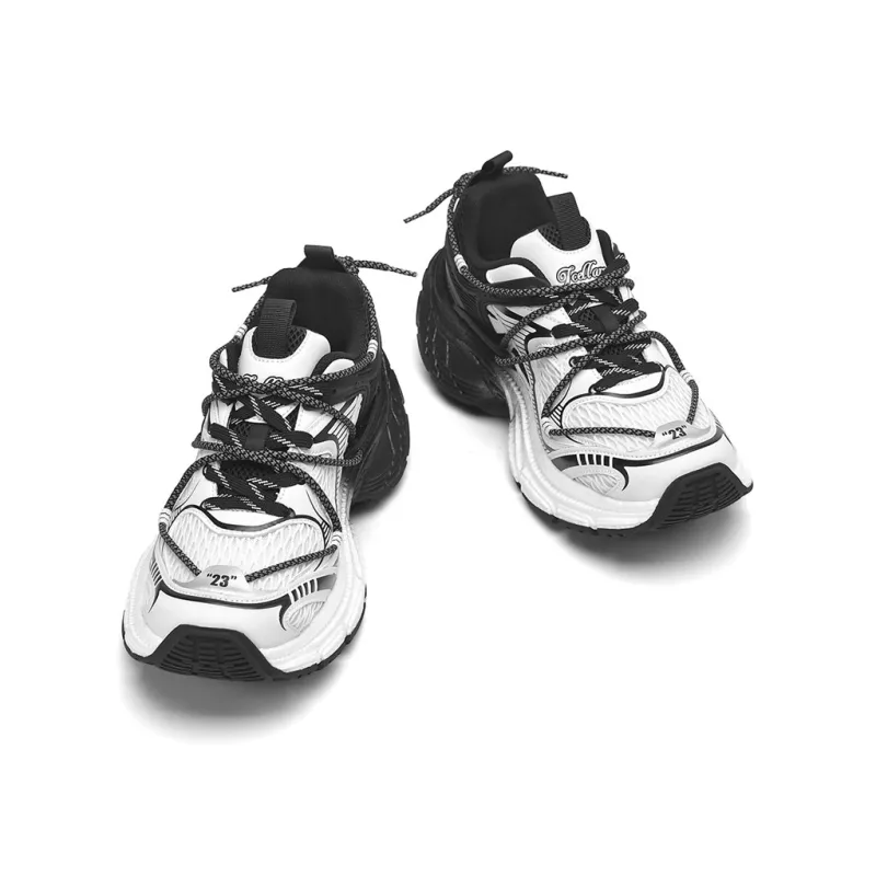 TCELLARS Cushioning Abrasion Resistant Lightweight Height Increasing Mat Low Top Chunky Sneakers Men's-2