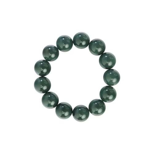 Qingjing Hetian Jade Bracelets Green Jade Men's