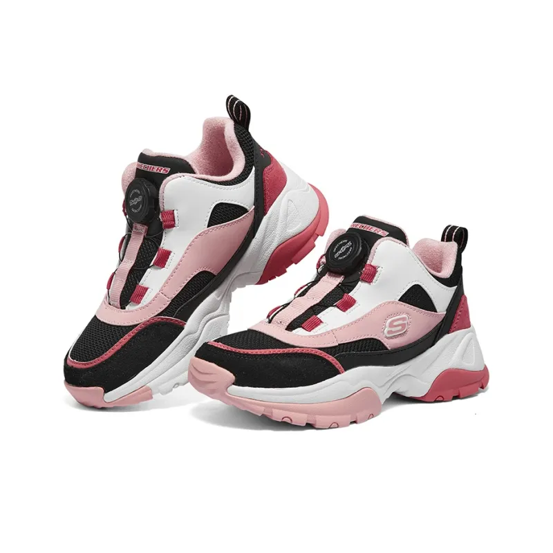 Skechers Kozmiks Slip Resistant Cushioning Abrasion Resistant Thermal Kids Lifestyle Shoes Pink/Black Teenagers-2