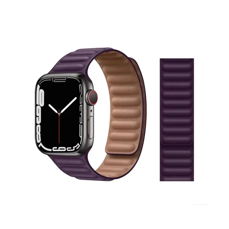 Mr. Strap Watch Band Apple Compatibility Leather Material-3