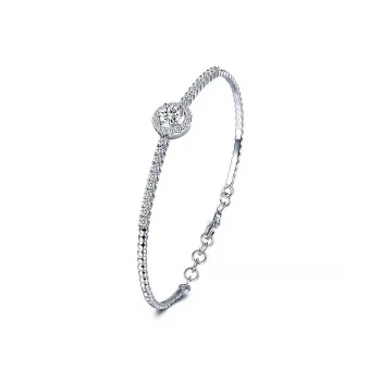 Happy Tide Moissanite+S925 Silver Bracelets Women's Silver