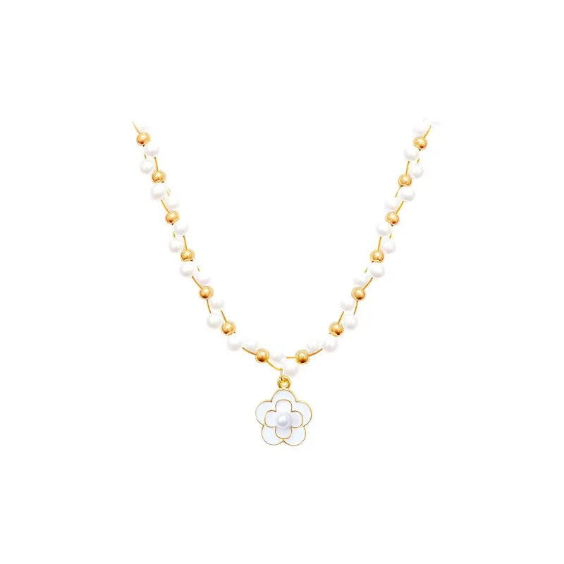 MGS Alloy Shell Pearl Necklaces Women's-0