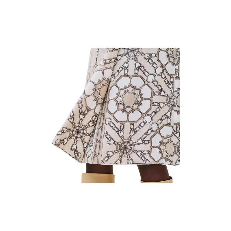 HERMES Casual Long Skirt Women's Beige-3