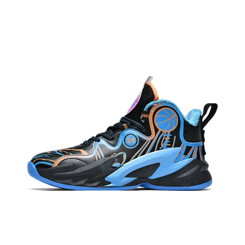 Black tailed Deer Thermal Cushioning Abrasion Resistant Slip Resistant High Top Basketball Shoes Unisex-32