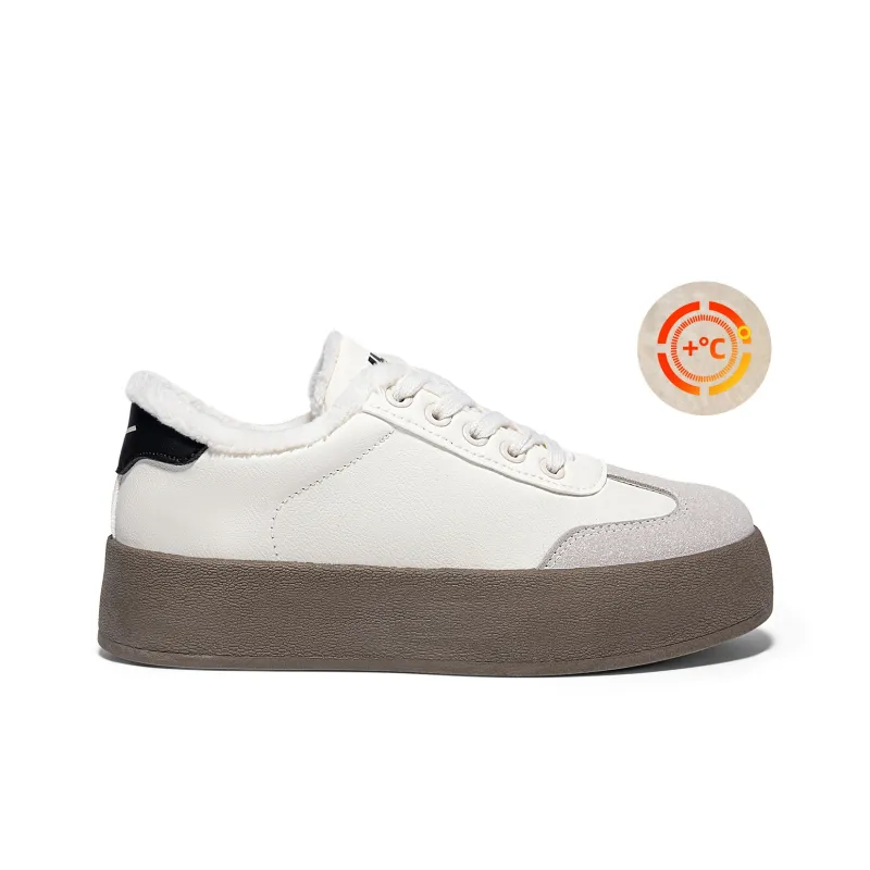 WARRIOR Skateboard Shoes Women's Low Top Beige Black-1