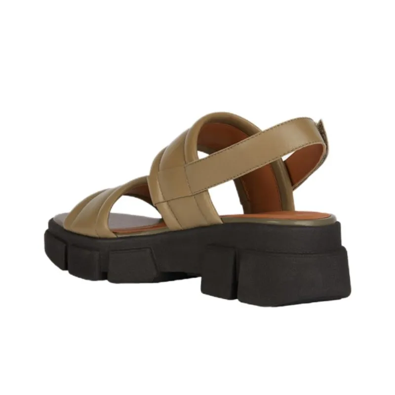 GEOX Lisbona One Strap Sandals Women's Green-3