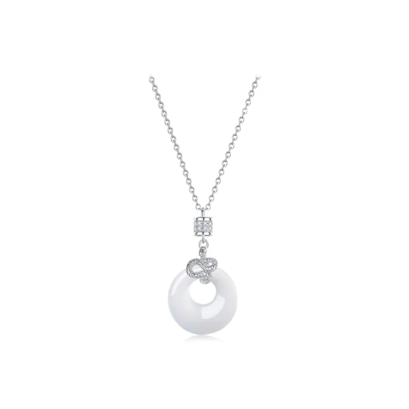 BTOE Chalcedony Jade Necklaces Women's-0