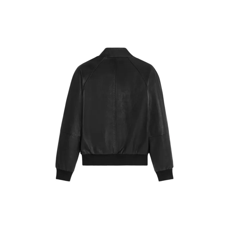 CELINE Zipped Blouson Jacket In Soft Lambskin-1