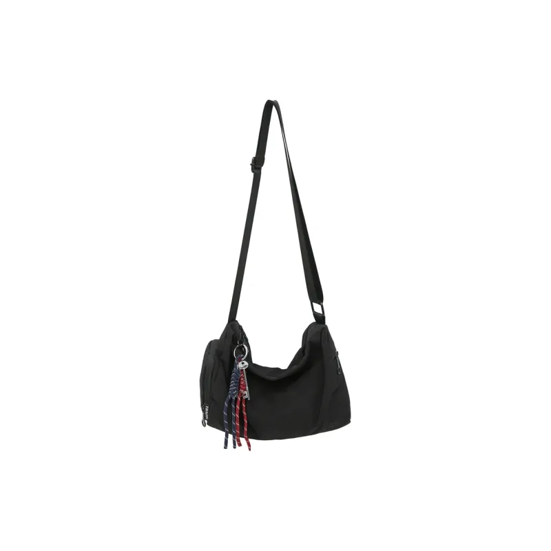 DCLOUD Nylon Shoulder Bag Small Size Large Size Unisex Khaki/Black-4