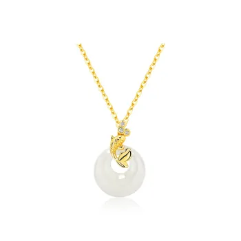 A Thousand Pieces Of Silver Hetian Jade Necklaces White Jade Women's