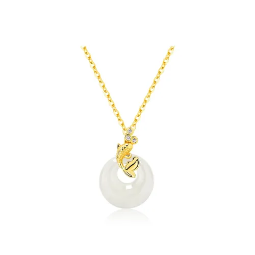 A Thousand Pieces Of Silver Gifts Hetian Jade Necklaces Jasper Unisex White Jade Women's