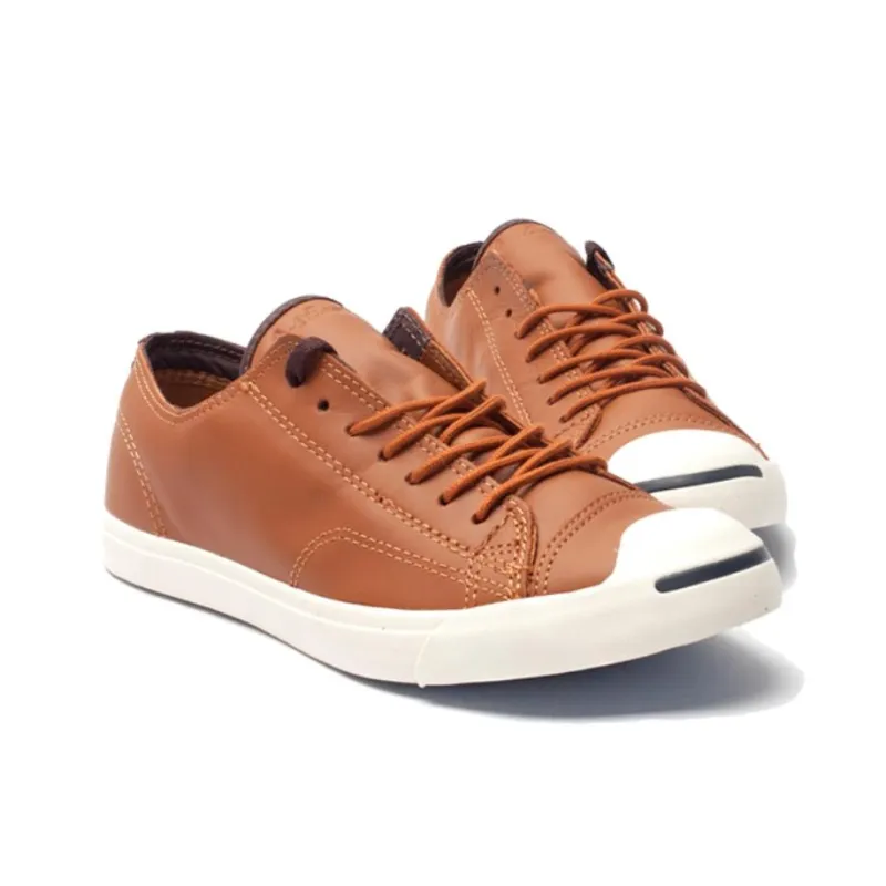 Converse Jack Purcell Anti-Slip Wear-Resistant Low-Top Skateboard Shoes Men's Yellow Brown-1