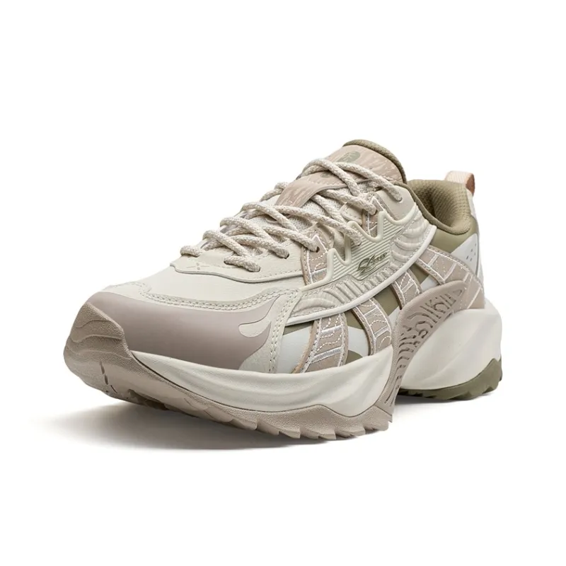 XTEP Crimson Flame 5.0 Height Increasing Slip-Resistant Low-Top Casual Shoes Men's Beige Brown Umber-1