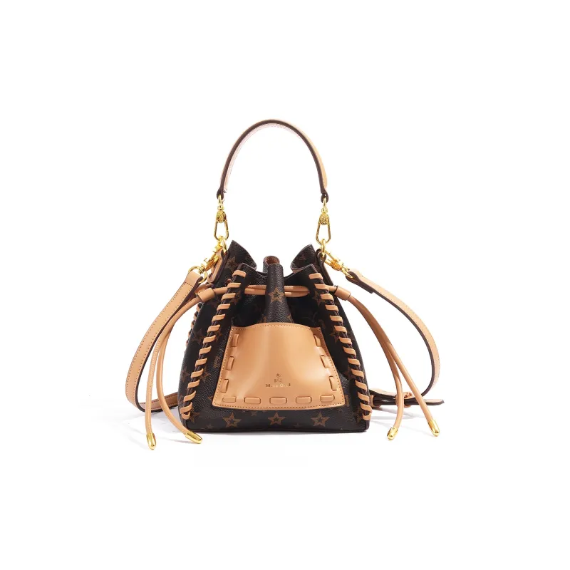 MISS GAIL Synthetic Leather Handbag, Shoulder Bag, Crossbody Bag Regular Women's Old Floral Apricot-5