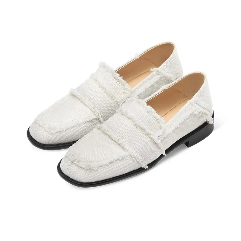 7or9 White Waves Loafers 2.5cm Women's White-2