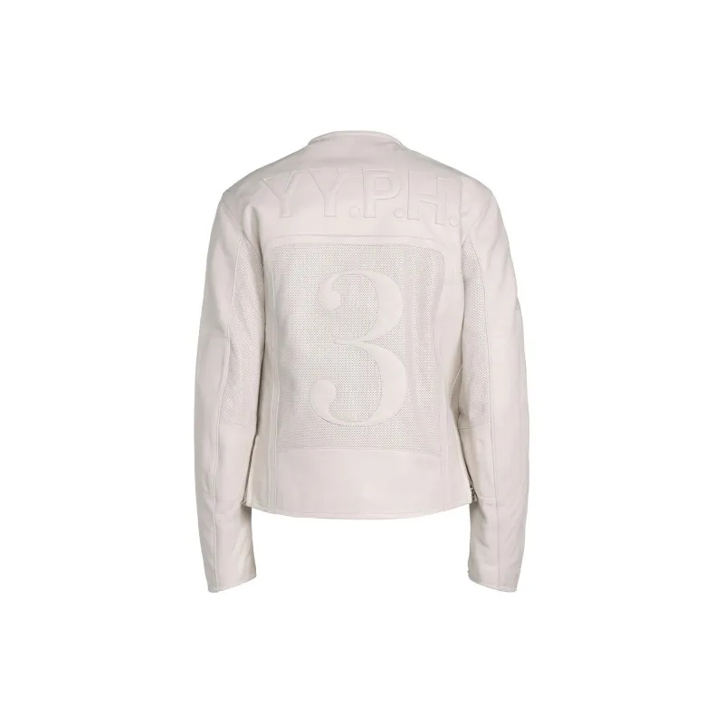 Yohji Yamamoto S'YTE FW24 Leather Jacket Unisex White-1