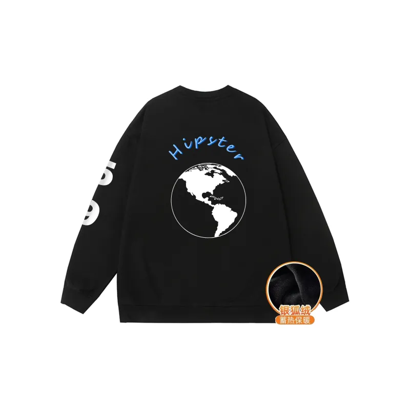 LESS BEARS Crew Neck Pullover Sweatshirt Unisex-8