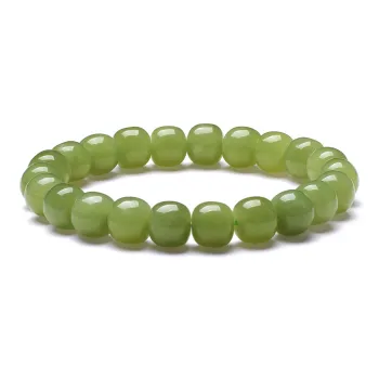 MARY WINDSOR Hetian Jade Road Opening Beaded Bracelet Green Jade Unisex